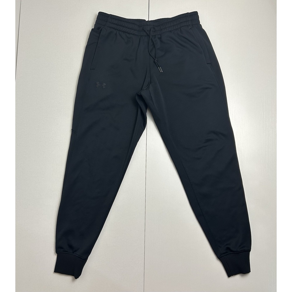Under Armour Pants Mens Large Black Fleece Joggers Sweatpants Loose Fit Athletic